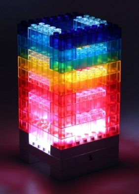 DIY Rainbow Blocks Lamp