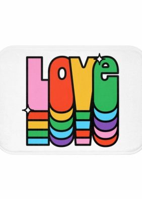 Rainbow Love Bath Mat