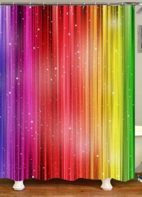 Shining Rainbow Colors Shower Curtain