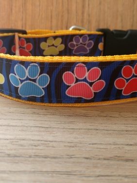 Leash/ Large/  Colorful Paw Prints