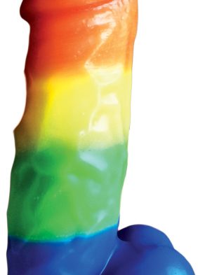 Rainbow Pecker Party Candle 7"