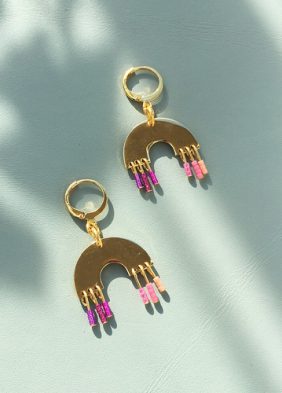 Sundown Earrings - Pink Rainbow