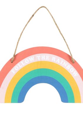 Rainbow Shaped Hanging Sign