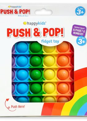 Happy Kids Rainbow Square Push & Pop Fidget Toy