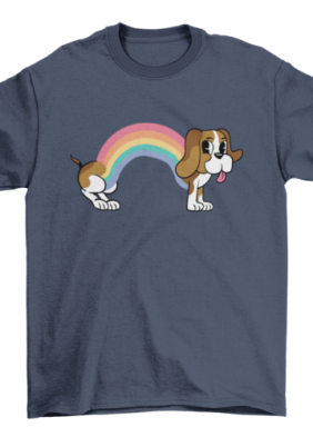 Rainbow dog t-shirt