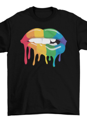 Rainbow lips t-shirt