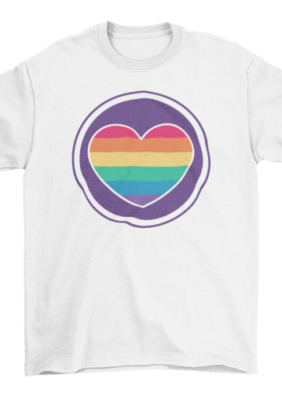 Rainbow heart t-shirt