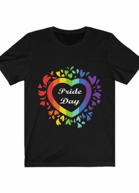 Pride Day Love Wins Rainbow Heart T-Shirt