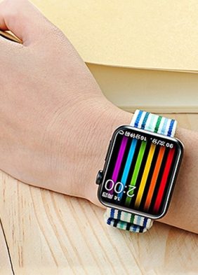 Rainbow Nylon Apple Watch Band